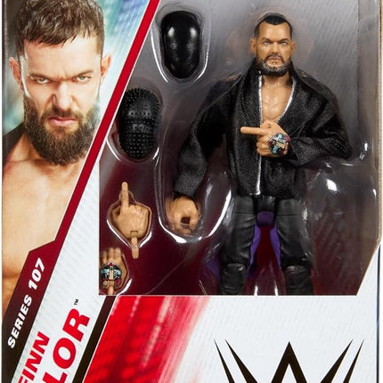 Mattel WWE Elite Action Figure & Accessories, 6-inch Collectible Finn Balor with 25 Articulation Points, Life-Like Look & Swappable Hands, HTX33
