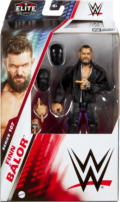 Mattel WWE Elite Action Figure & Accessories, 6-inch Collectible Finn Balor with 25 Articulation Points, Life-Like Look & Swappable Hands, HTX33