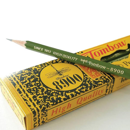 TOMBOW 8900 Drawing Pencils, B Point Strength, Set of 12 Pencils (51531)