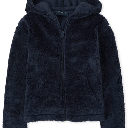 The Children's Place Girls' Long Sleeve Sherpa Zip