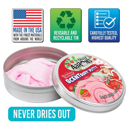 Crazy Aaron's Strawberry Shortcake™ SCENTsory® Putty - Made in USA