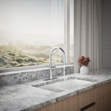 Kohler 22972-CP Crue Pull Down Kitchen Faucet, Multi Function Spray Head, Kitchen Sink Faucet, Polished Chrome