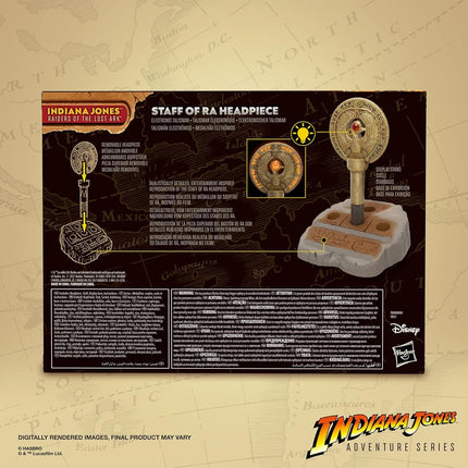Hasbro Indiana Jones and the Raiders of Lost Ark Adventure Series Staff Ra Headpiece, Light FX, Costume, F8033, Multicolor