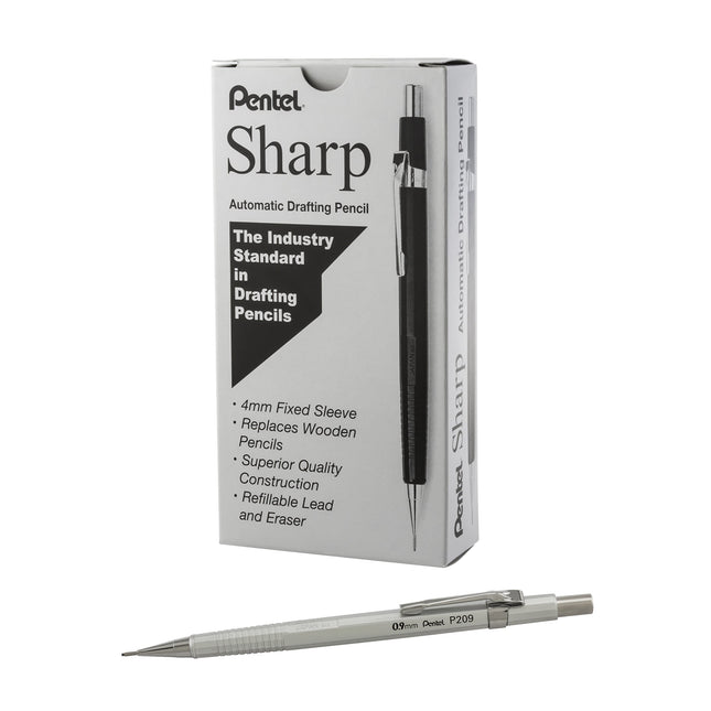 Pentel Sharp Mechanical Pencil, (0.9mm), Metallic 