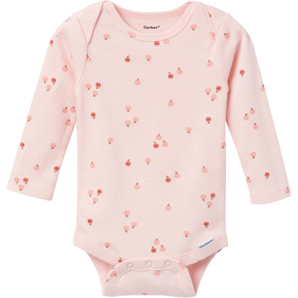 Gerber Unisex Baby Multi-pack Onesies Bodysuits (Short and Long Sleeve), Red, 0-3 Months