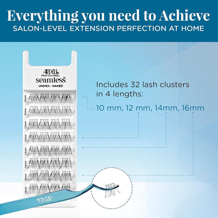 Ardell Seamless Naked Underlash Extensions - Refill Pack, Natural Lash Clusters, DIY Cluster Eyelash Extensions, Natural Eyelash Clusters, Individual Lashes, 1 Pack