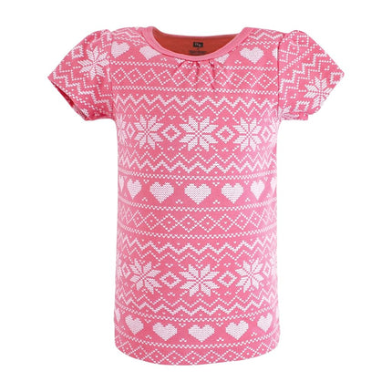 Hudson Baby Camisetas de manga corta unisex para bebé, diseño de animales de invierno para niña, 6-12 meses