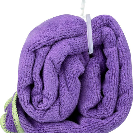Gaiam Stay Put Yoga Towel Mat Size Yoga Mat Towel (Fits Over Standard Size Yoga Mat - 68" L x 24" W), Purple