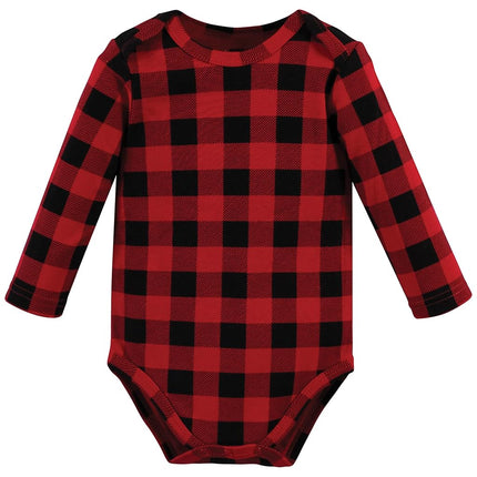Hudson Baby unisex-baby Cotton Long-sleeve Bodysuits, Christmas Tree, 18-24 Months