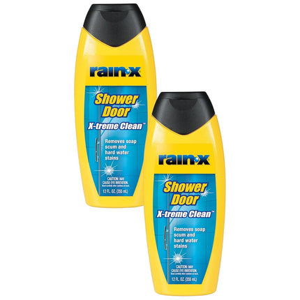 Rain-X 630544 X-Treme Clean Shower Door Cleaner, 12 Fl. Oz, Formulated To Glass Doors - Removes Soap Scum, Dirt, Hard Water Build-up, Calcium, Lime & Rust Stains (Pack of 2)
