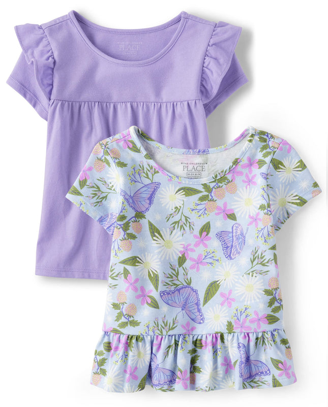 The Children's Place Baby Toddler Girls Ruffle Top