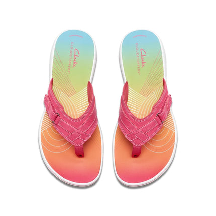 Clarks Women's Breeze Sea Flip-Flop, Bright Pink Ombre, 9.5 UK