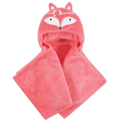 Hudson Baby Soft Plush Baby Bathrobe, Boho Fox, 0-9 Months