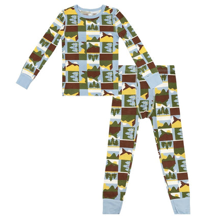 Fruit of the Loom Boys Premium Thermal Waffle Underwear Set, Outdoor Geo, 8