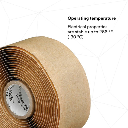 Scotch Rubber Mastic Electrical Tape, 1-Inch by 10-Foot by .065-Inch