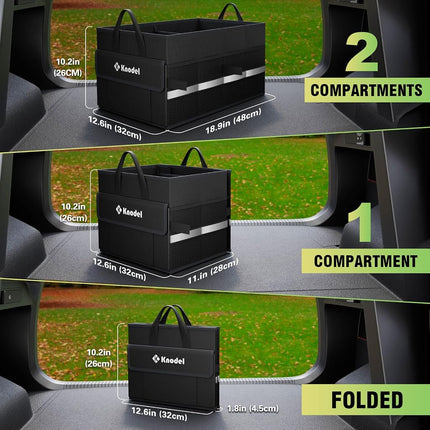K KNODEL Car Boot Storage Organiser for SUV, Van, Truck (Small, Black)