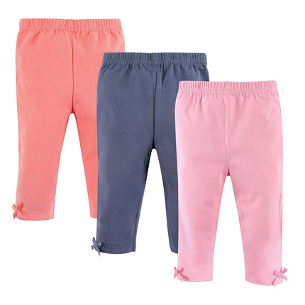 Pantalon et leggings en coton unisexe Hudson Baby pour bébé, rose clair bleu, 4T