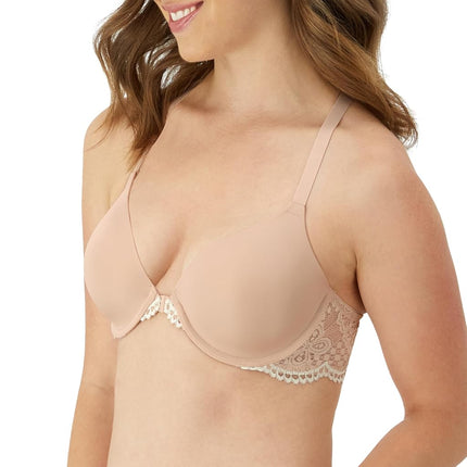 Sujetador de espalda cruzada de cobertura total Maidenform One Fab Fit Everyday para mujer, color Sandshell/Pearl, 36B