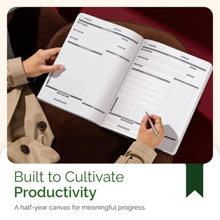Panda Planner Pro - Best Daily Planner for Happiness & Productivity - 8.5 x 11" Softcover - Undated Day - Guaranteed to Get You Organized - Gratitude & Goals 6 Month Journal (Dark Green)