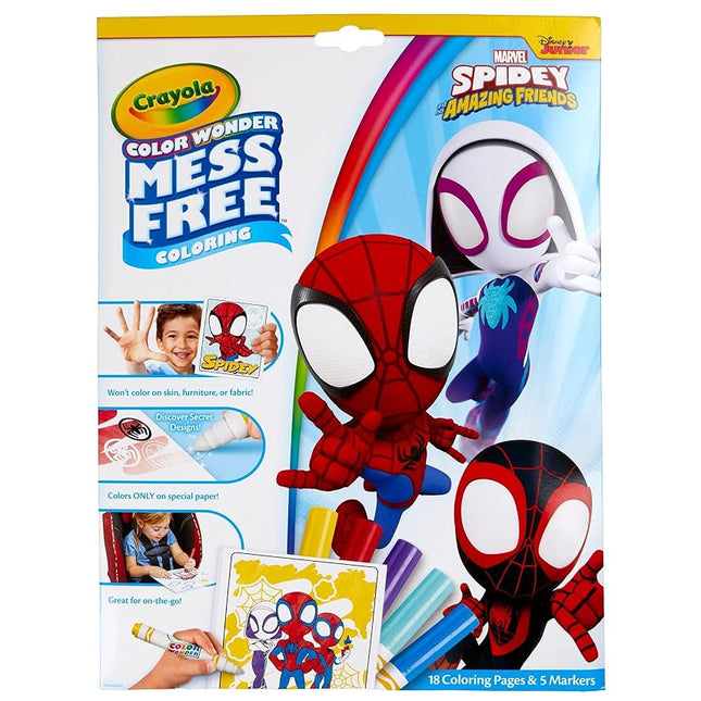 CRAYOLA Spiderman Color Wonder Coloring Set, 18 Me