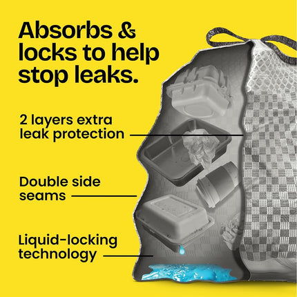 Glad ForceFlex MaxStrength LeakGuard Trash Bags, 13 Gal, Fresh Air, 90 Ct (Package May Vary)