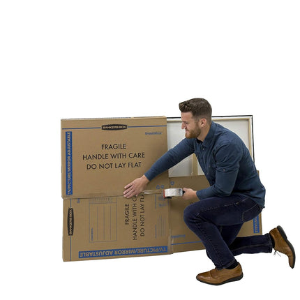Bankers Box SmoothMove Picture/Mirror Box, Large, 48 x 4 x 33 Inches, 4 Pack (7711301)