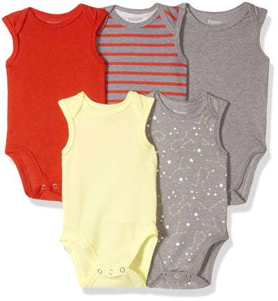 Hanes Unisex-Baby Bodysuits, Ultimate Flexy Sleeve