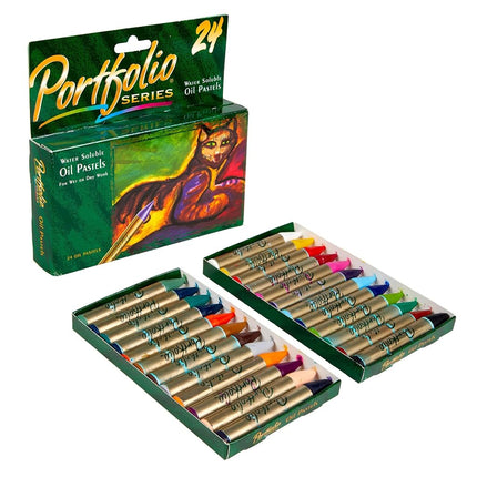 CRAYOLA Portfolio Series Water-Soluble Oil Pastels 24-Color Set (52-3624), Acrylic, Multicolour, 13.71x15.24x2.79 cm