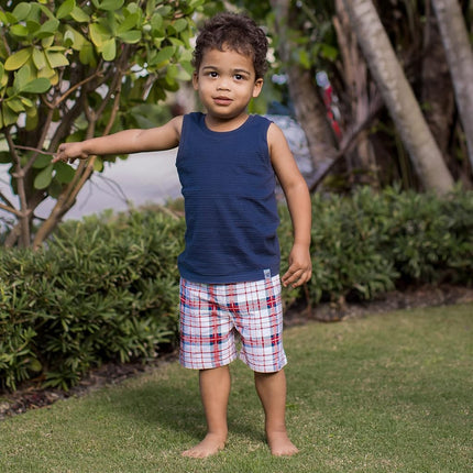 Conjunto de camisa y pantalón Burt's Bees Baby para bebé, paquete de ropa superior e inferior, 100% algodón orgánico, tartán patriótico, 3 meses