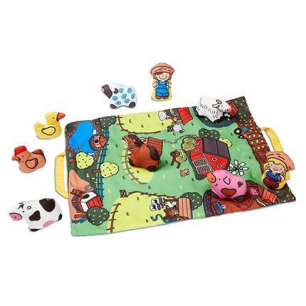 Melissa & Doug Take-Along Farm Play Mat Travel Toy for Babies 6 Months+