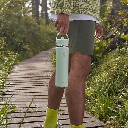 Hydro Flask 24 Oz Wide Flex Straw Cap Bottle - Insulated Stainless Steel - Wide Straw Lid, Non Spill, Leakproof in Reef