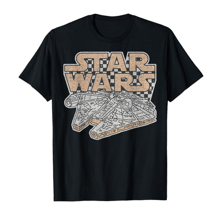 Star Wars Millennium Falcon Retro Checkered Sketch