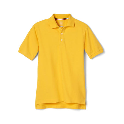 Polo uniforme French Toast à manches courtes en piqué pour garçons (tailles standard et forte), couleur or, 18-20 forte