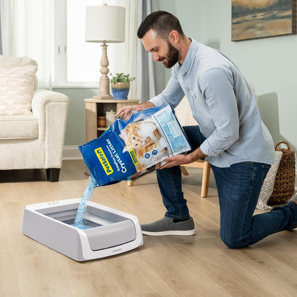Official PetSafe ScoopFree Crystal Reusable Tray - Compatible with PetSafe ScoopFree Crystal Automatic Self-Cleaning Litter Boxes, Includes 4.3 lb of Premium Non Clumping Crystal Litter, Fresh Scent