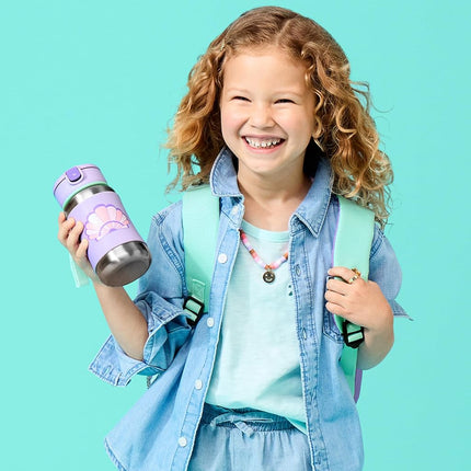 Skip Hop Spark Style Stainless Steel Straw Bottle - Seashell