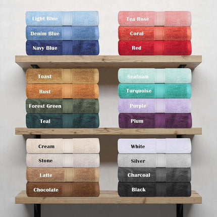 Lot de 4 serviettes à main supérieures en coton égyptien, serviettes de luxe ultra douces, essentiels épais et moelleux, absorbantes et lourdes, pour salle de bain d'invités, hôtel, spa, salle de bain à domicile, essentiels de douche, noir