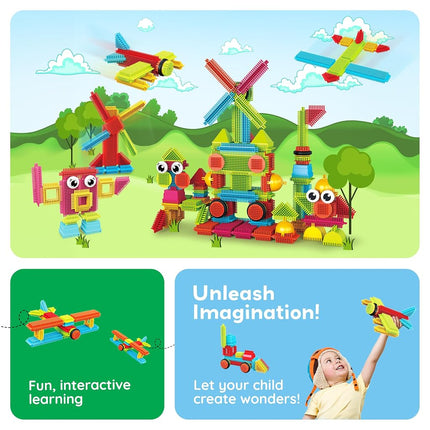 Picasso Toys112pcs Hedgehog Blocks STEM Building Tiles Set Construction Learning Toy Stacking Interlock Block, Bristle, Creativity Beyond Imagination, Inspirational, Recreational, Educational PTB112