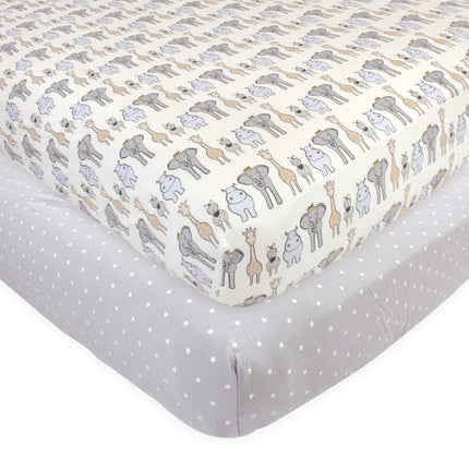 Hudson Baby Unisex Baby Cotton Fitted Crib Sheet, 