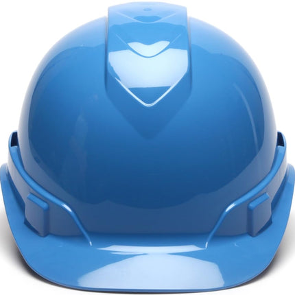Pyramex Safety Ridgeline Hard Hat 4pt w/Glide Lock, Light Blue, HP44162