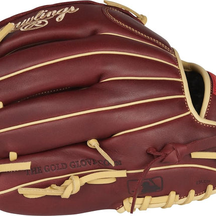 Rawlings Sandlot Series Leather Basket Web Baseball Glove, 12", Right Hand Throw