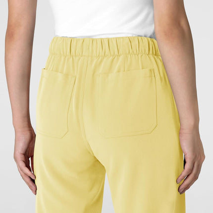 WonderWink Women's Stovepipe High-Low Hem Scrub Pant, Sunshine Yellow, Small