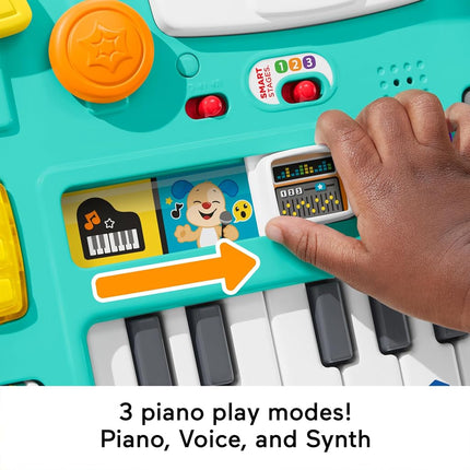 Fisher-Price Baby & Toddler Activity Table, Laugh & Learn Mix & Learn DJ Table, Musical Learning Toy with Lights & Sounds, UK English Version, HRB66