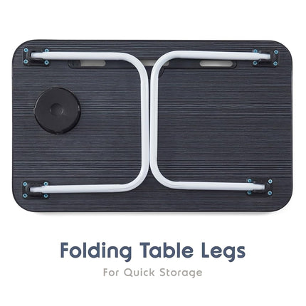 Table de lit pour ordinateur portable, support pour ordinateur portable, bureaux portables pour genoux avec pieds pliables, pupitre de lecture pour canapé-lit et sol - Moyen