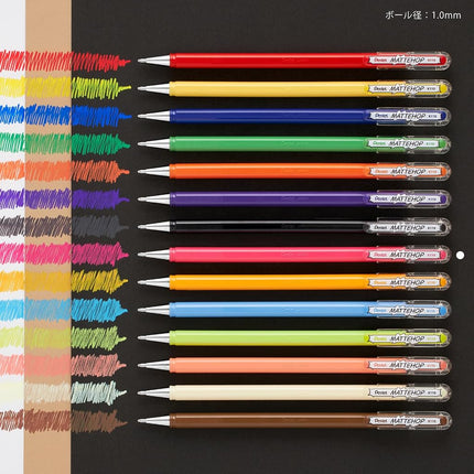 Pentel Matte Hop Pink Color Ballpoint Pen, 10 Count K110-VP