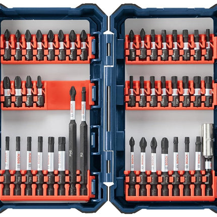 BOSCH 44 Piece Impact Tough Screwdriving Custom Case System Set SDMS44
