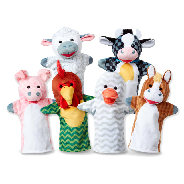 Melissa & Doug Barn Buddies Hand Puppets, Set of 6