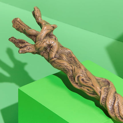 The Noble Collection Wicked Elphaba's Broom Replica Movie Prop Toy, Green, Wood, Synthetic, Hard Floor