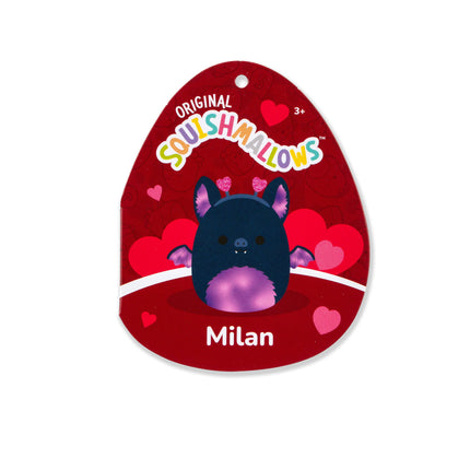 Squishmallows Original 14in Milan The Navy Blue Fruit Bat with Heart Headband � Official Jazwares Plush (Large)