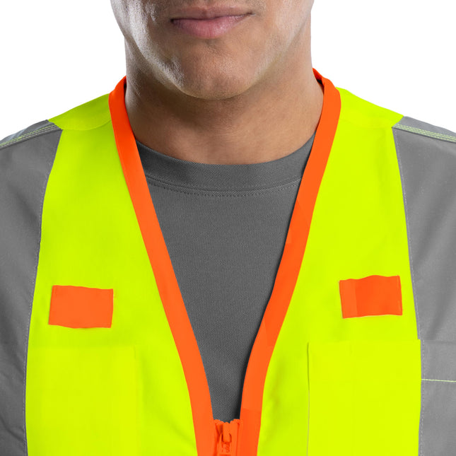 Wrangler Mens High Visibility Safety Vest, Safety Yellow, Medium