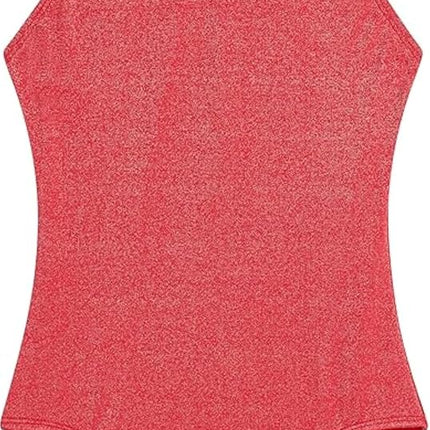Kanu Surf Girls' Hurricane Beach Sport UPF 50 One Piece Swimsuit, Sparkle Solid Red, 12
